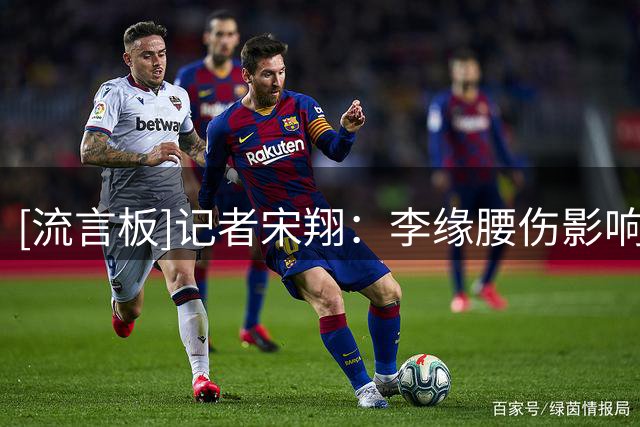 [流言板]记者宋翔：李缘腰伤影响训练，恐缺席部分热身赛